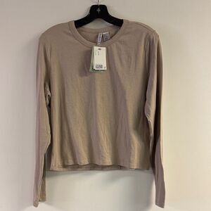 NWT H&M Divided Long Sleeve Beige Top Size XL